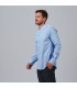 Camisa Hombre Slim Fit Loris 260011 Garys Lateral Celeste