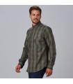Camisa Hombre Slim Fit Augusto 260032 Garys Lateral Verde Caqui
