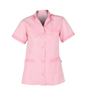 Bata Mujer Corta Vichy MC Combinada 522000 Garys Rosa