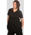 Blusa Premama Pique 614000 Garys Frente Negro