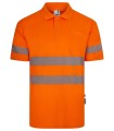 Polo de alta visibilidad de poliéster reciclado con cinta segmentada 305532. Velilla3