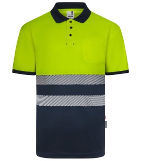 Polo de trabajo alta visibilidad de cintas segmentadas y poliéster reciclado 305533 Velilla5