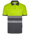 Polo de trabajo alta visibilidad de cintas segmentadas y poliéster reciclado 305533 Velilla7