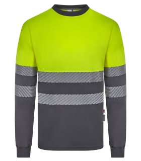 Camiseta de trabajo alta visibilidad de cintas segmentadas e interior de algodón 305619 Velilla5