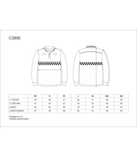 Polo bicolor de alta visibilidad con galoneras C3856. Workteam7