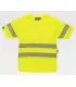 Camiseta alta visibilidad con cinta reflectante segmentada e interior algodón C3980. Workteam1