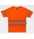 Camiseta alta visibilidad con cinta reflectante segmentada e interior algodón C3980. Workteam3