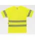 Camiseta alta visibilidad con cinta reflectante segmentada e interior algodón C3980. Workteam2