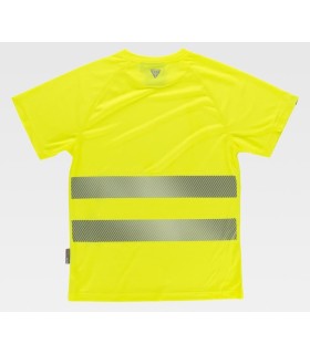 Camiseta alta visibilidad con cinta reflectante segmentada C3970. Workteam2