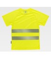 Camiseta alta visibilidad con cinta reflectante segmentada C3970. Workteam2