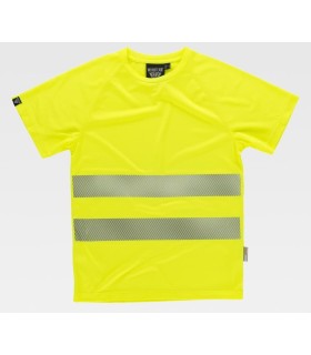 Camiseta alta visibilidad con cinta reflectante segmentada C3970. Workteam1