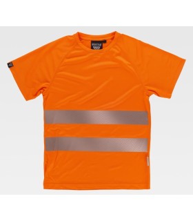 Camiseta alta visibilidad con cinta reflectante segmentada C3970. Workteam3