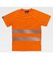 Camiseta alta visibilidad con cinta reflectante segmentada C3970. Workteam3