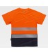 Camiseta bicolor de alta visibilidad con cinta reflectante segmentada C3975. Workteam2