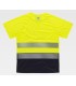 Camiseta bicolor de alta visibilidad con cinta reflectante segmentada C3975. Workteam4
