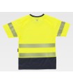 Camiseta alta visibilidad con cinta reflectante segmentada e interior algodón C3995. Workteam4