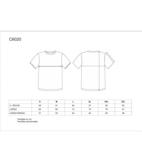 Camiseta bicolor de manga corta de alta visibilidad C6020.  Workteam5