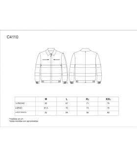 Cazadora bicolor de Alta Visibilidad y cintas reflectantes C4110. Workteam17