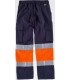 Pantalón bicolor de alta visibilidad de algodón C4019. Workteam4