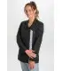 Chaqueta Negra Cuello Y Vista Estampado Mujer 8066571 Dyneke Frente