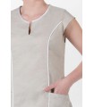 Casaca Beige Entallada Vivo Blanco Mujer 8119824 Dyneke Detalles