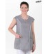 Casaca Gris Entallada Vivo Blanco Mujer 8119844 Dyneke Frente