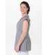 Casaca Gris Entallada Vivo Blanco Mujer 8119844 Dyneke Lateral