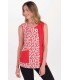 Chaqueta Sin Mangas Roja Amapolas Mujer 8120721 Dyneke Lateral