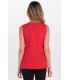 Chaqueta Sin Mangas Roja Amapolas Mujer 8120721 Dyneke Parte Trasera