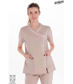 Chaqueta Microfibra Elastica Biege Mujer 8133785 Dyneke Frente