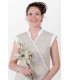 Estola Kimono Beige Contraste Mujer 8154824 Dyneke Frente 2