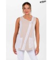 Casaca De Limpieza Rayas Beige Mujer 8041569 Dyneke Frente