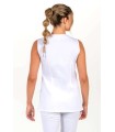 Casaca De Limpieza Rayas Gris Mujer 8041700 Dyneke Parte Trasera