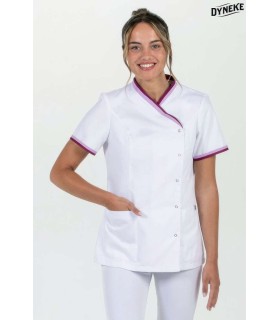 Chaqueta Mujer Cuello Y Manga Vivo Morado 8043892 Dyneke Frente