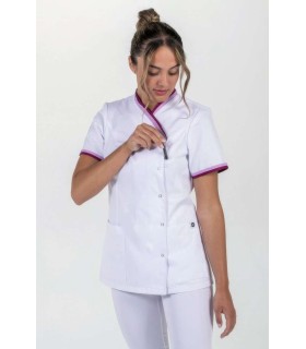 Chaqueta Mujer Cuello Y Manga Vivo Morado 8043892 Dyneke Lateral