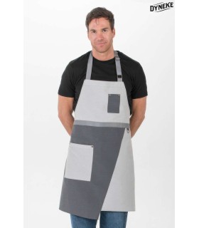 Delantal Peto Gris Asimetrico 8129388 Dyneke Frente