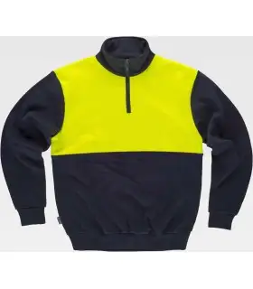 Sudadera alta visibilidad con cierre de media cremallera C9840. Workteam1