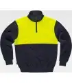 Sudadera alta visibilidad con cierre de media cremallera C9840. Workteam1
