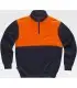 Sudadera alta visibilidad con cierre de media cremallera C9840. Workteam3