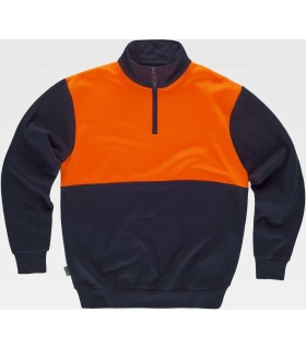 Sudadera alta visibilidad con cierre de media cremallera C9840. Workteam3
