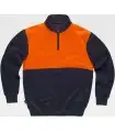 Sudadera alta visibilidad con cierre de media cremallera C9840. Workteam3