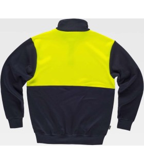 Sudadera alta visibilidad con cierre de media cremallera C9840. Workteam2