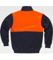 Sudadera alta visibilidad con cierre de media cremallera C9840. Workteam4