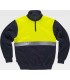 Sudadera reflectante con cierre de media cremallera C9841. Workteam1