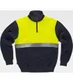 Sudadera reflectante con cierre de media cremallera C9841. Workteam1