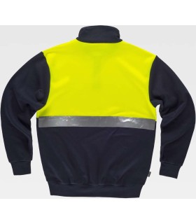 Sudadera reflectante con cierre de media cremallera C9841. Workteam2