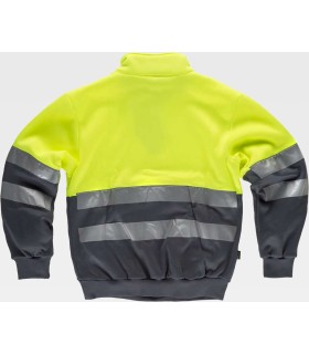 Sudadera de Alta visibilidad con cierre de media cremallera C9035. Workteam6