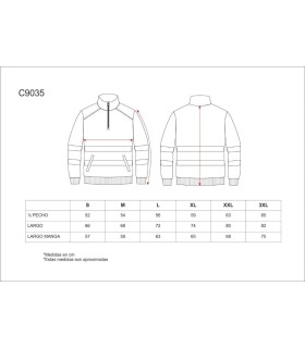 Sudadera de Alta visibilidad con cierre de media cremallera C9035. Workteam9