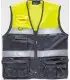Chaleco fino de alta visibilidad multibolsillos C4010. Workteam3