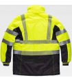 Parka acolchada e impermeable de alta visibilidad con cintas segmentadas C3515. Workteam3